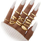 iF YOU 25 Pcs Gold Stackable Ring Set for Women, Chunky Knuckle Finger Midi Rings, Silver Simple Stacking Cute Rings Pack Trendy Stuff Jewelry Gift