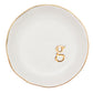 COLLECTIVE HOME - Ceramic Jewelry Tray, Decorative Trinket Dish for Rings Earrings Necklaces Bracelet Watch Keys, Birthday Mother's Day Christmas Gift for Women, 4.75", White Surface (M)