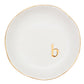 COLLECTIVE HOME - Ceramic Jewelry Tray, Decorative Trinket Dish for Rings Earrings Necklaces Bracelet Watch Keys, Birthday Mother's Day Christmas Gift for Women, 4.75", White Surface (M)