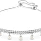 Swarovski Ariana Grande Collection, Clear Crystal & Pearls, Rhodium Finish, Necklaces, Earrings and Bracelets