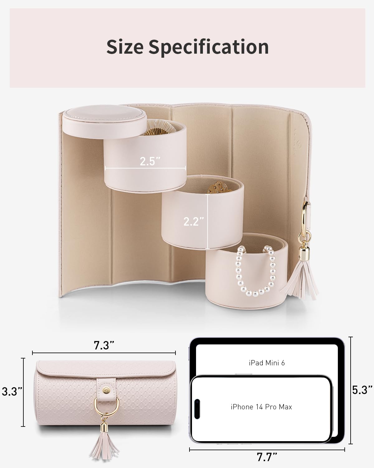 VLANDO Viaggio Mothers Day Gifts Her - Small Jewelry Case Box - Travel Essential Accessories for Women, Travelers, Couples, Mom, Friends, Bridesmaid