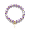 Beads Bow Charm Bracelet for Women Flower Vintage Bracelet Handmade Stretch Beaded Dainty Romantic Jewelry Gifts