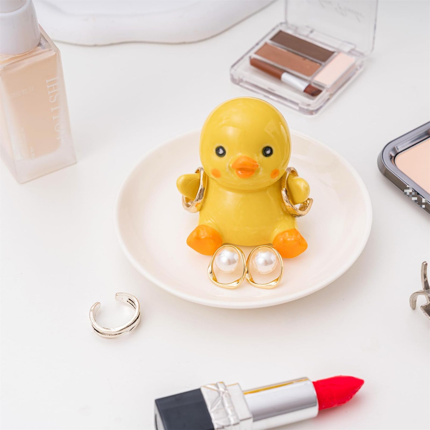 Cute Turtle Ring Holder Dish, Ceramic Jewelry Holder Preppy Room Decor, Turtle Gifts for Women Birthday Christmas Wedding