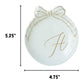 COLLECTIVE HOME Custom Initial Ceramic Jewelry Tray with Bow - Ring Holder & Earring Dish | Christmas Gift Idea for Women, Unique Birthday Present for Her (M)