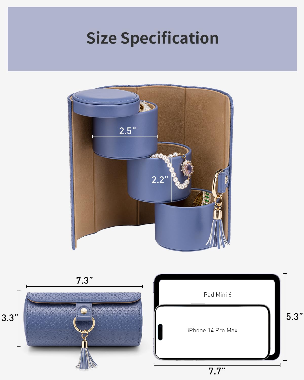 VLANDO Viaggio Mothers Day Gifts Her - Small Jewelry Case Box - Travel Essential Accessories for Women, Travelers, Couples, Mom, Friends, Bridesmaid