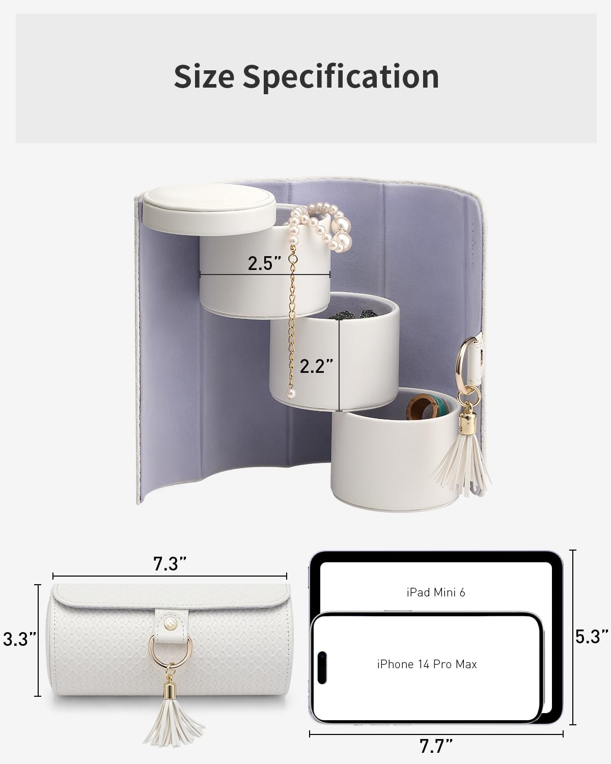 VLANDO Viaggio Mothers Day Gifts Her - Small Jewelry Case Box - Travel Essential Accessories for Women, Travelers, Couples, Mom, Friends, Bridesmaid