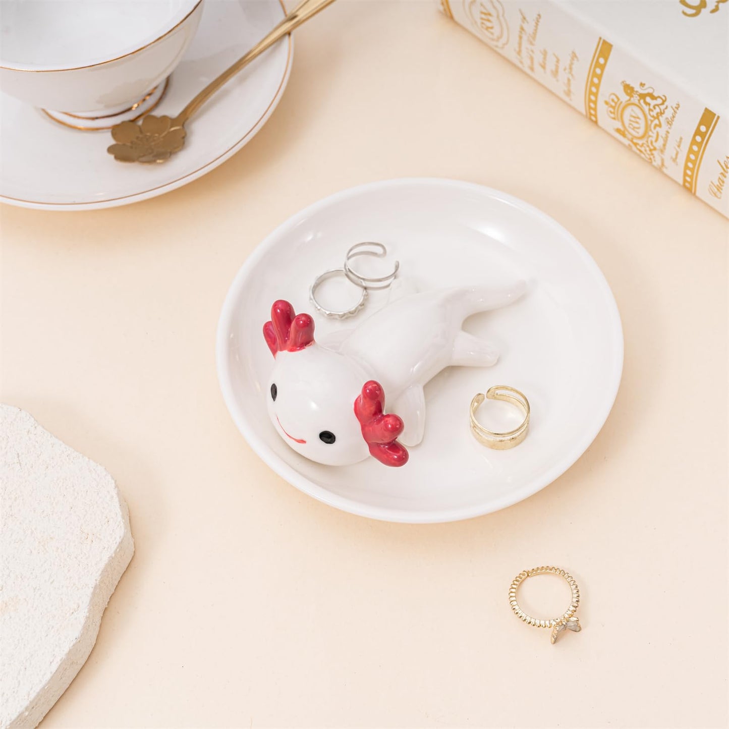 Cute Turtle Ring Holder Dish, Ceramic Jewelry Holder Preppy Room Decor, Turtle Gifts for Women Birthday Christmas Wedding