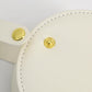COLLECTIVE HOME - Travel Jewelry Case, Elegant Half-Moon Design with Gold Monogram, Detachable Handle, Personalized Accessory Organizer, Gift for Fashion-Forward Women and Teens (m)