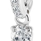 Swarovski Stilla Attract Trilogy Drop Pierced Earrings with White Crystals on a Rhodium Plated Setting with Hinged Closure