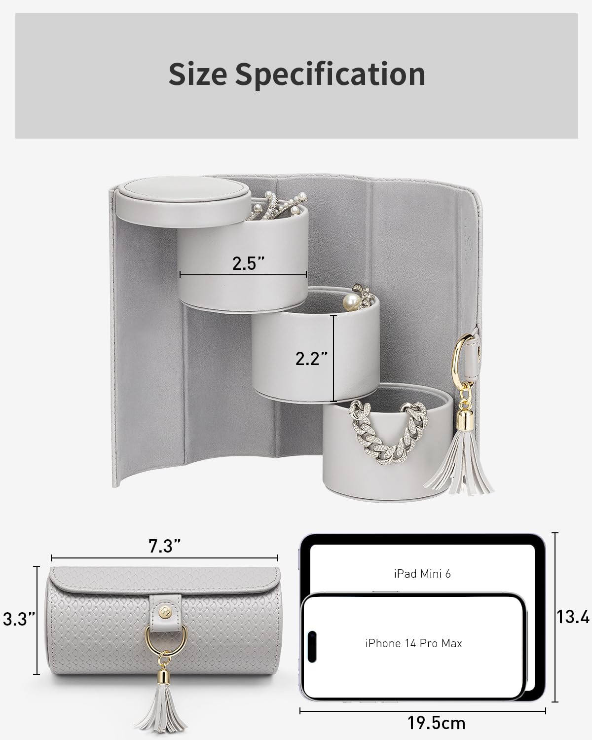 VLANDO Viaggio Mothers Day Gifts Her - Small Jewelry Case Box - Travel Essential Accessories for Women, Travelers, Couples, Mom, Friends, Bridesmaid