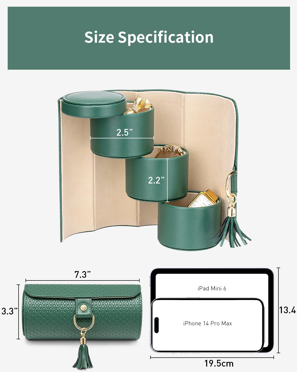VLANDO Viaggio Mothers Day Gifts Her - Small Jewelry Case Box - Travel Essential Accessories for Women, Travelers, Couples, Mom, Friends, Bridesmaid