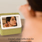 Velvet Travel Jewelry Box with Large Mirror, Double-Layer Jewelry Organizer Case for Women and Girls, Portable Storage Case with 6 Anti-Tarnish Bags Gift Ready for Her (Avocado Green)
