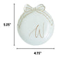 COLLECTIVE HOME Custom Initial Ceramic Jewelry Tray with Bow - Ring Holder & Earring Dish | Christmas Gift Idea for Women, Unique Birthday Present for Her (M)