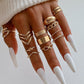 iF YOU 25 Pcs Gold Stackable Ring Set for Women, Chunky Knuckle Finger Midi Rings, Silver Simple Stacking Cute Rings Pack Trendy Stuff Jewelry Gift