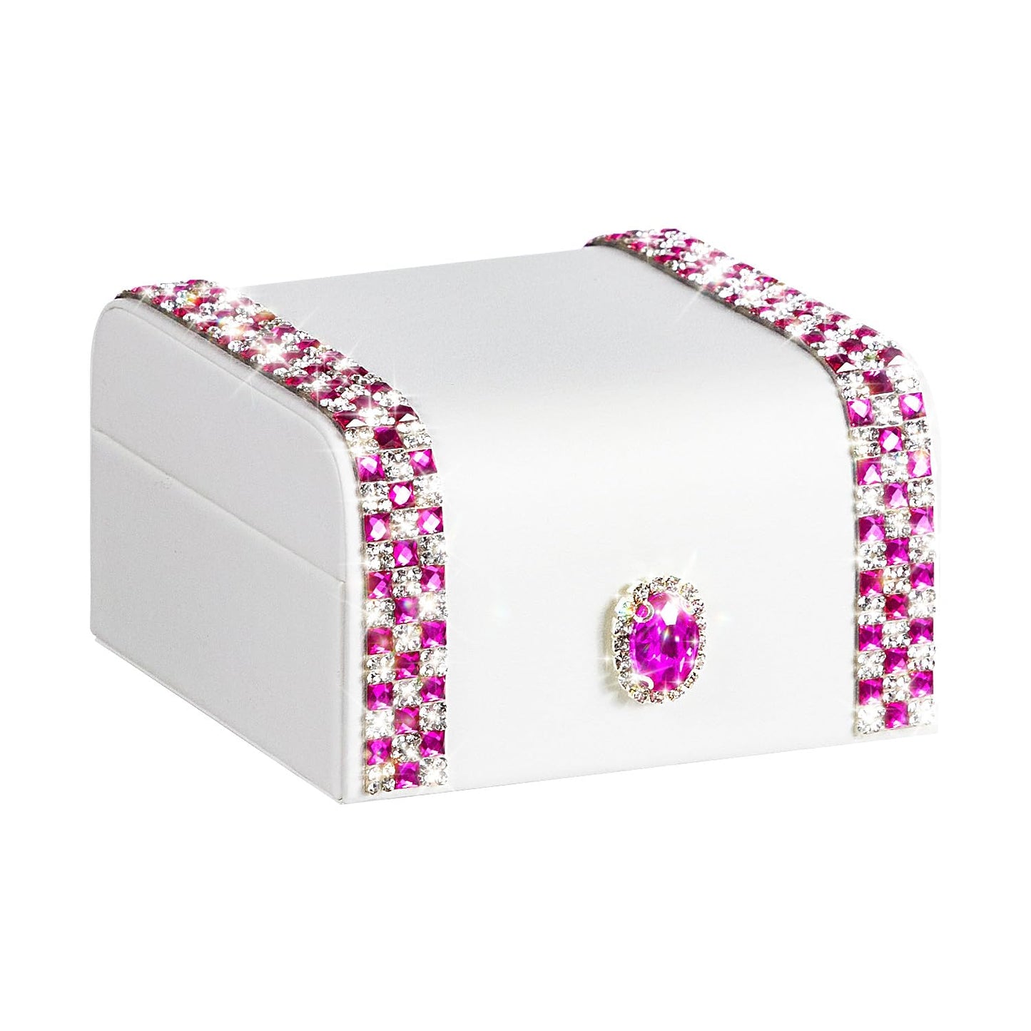 Homde Mothers Day Gifts Women Small Jewelry Box: Travel Case for Ring Earring Necklace - Birthday & Return Gift (Pink)