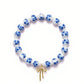 Beads Bow Charm Bracelet for Women Flower Vintage Bracelet Handmade Stretch Beaded Dainty Romantic Jewelry Gifts