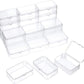 24 Packs Small Clear Plastic Beads Storage Containers Box with Hinged Lid for Storage of Small Items, Crafts, Jewelry, Hardware(1.37 x 1.37 x 0.7 Inches)