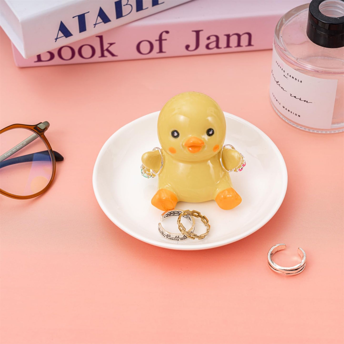 Cute Turtle Ring Holder Dish, Ceramic Jewelry Holder Preppy Room Decor, Turtle Gifts for Women Birthday Christmas Wedding