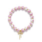 Beads Bow Charm Bracelet for Women Flower Vintage Bracelet Handmade Stretch Beaded Dainty Romantic Jewelry Gifts