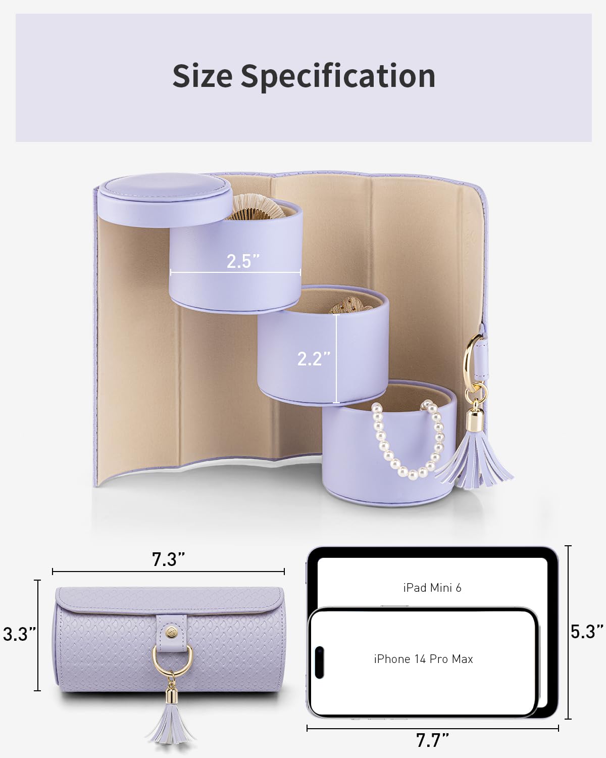 VLANDO Viaggio Mothers Day Gifts Her - Small Jewelry Case Box - Travel Essential Accessories for Women, Travelers, Couples, Mom, Friends, Bridesmaid