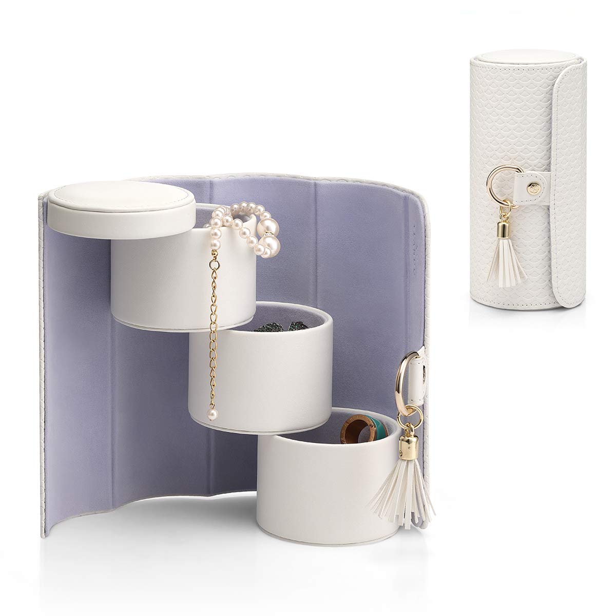 VLANDO Viaggio Mothers Day Gifts Her - Small Jewelry Case Box - Travel Essential Accessories for Women, Travelers, Couples, Mom, Friends, Bridesmaid
