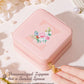 Enthralite Travel Jewelry Box for Girls: Traveling Ring Case Gift for Women - Mini Organizer for Necklaces Earrings White A