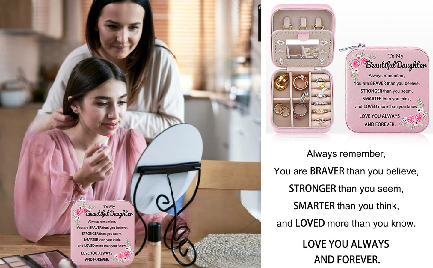 Haoze Elephant Gifts Jewelry Box for Women, Small Travel Jewelry Case Jewelry Holder Organizer Jewelry Box Lover Gifts(Elephant)