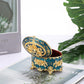 Hipiwe Vintage Metal Jewelry Box - Oval Trinket Organizer Ring Box Case with Rose Pattern Jewelry Storage Box for Ring Earrings Necklace, Gift for Women