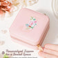 Enthralite Travel Jewelry Box for Girls: Traveling Ring Case Gift for Women - Mini Organizer for Necklaces Earrings White A