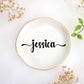 JoycuFF Initial A Ceramic Jewelry Tray, Bridesmaid Bride Gifts, Engagement Birthday Best Friend Mom Grandma Sister Gifts for Women, Trinket Dish for Rings Earrings Necklaces Bracelets Keys