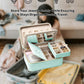 Velvet Travel Jewelry Box with Large Mirror, Double-Layer Jewelry Organizer Case for Women and Girls, Portable Storage Case with 6 Anti-Tarnish Bags Gift Ready for Her (Avocado Green)