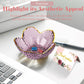 Purple Flower Jewelry Dish Glass Ring Holder Dish Jewelry Tray Cute Vanity Organizer Aesthetic Nightstand Bathroom Room Decor Trinket Dish Mothers Day Friendship Christmas Birthday Gifts for Women