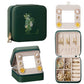 Enthralite Travel Jewelry Box for Girls: Traveling Ring Case Gift for Women - Mini Organizer for Necklaces Earrings White A