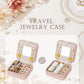 Enthralite Travel Jewelry Box for Girls: Traveling Ring Case Gift for Women - Mini Organizer for Necklaces Earrings White A