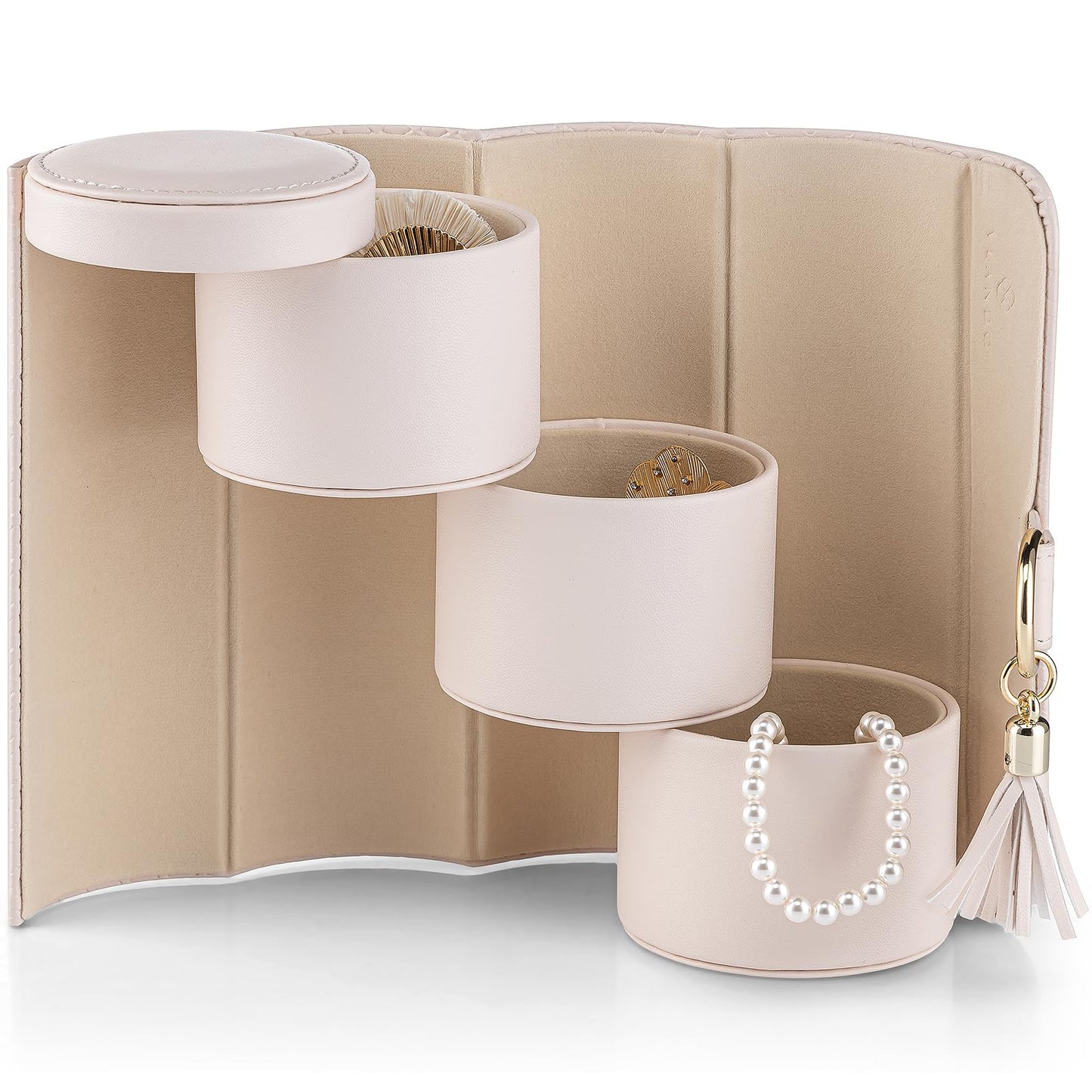 VLANDO Viaggio Mothers Day Gifts Her - Small Jewelry Case Box - Travel Essential Accessories for Women, Travelers, Couples, Mom, Friends, Bridesmaid