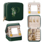 Enthralite Travel Jewelry Box for Girls: Traveling Ring Case Gift for Women - Mini Organizer for Necklaces Earrings White A