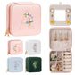 Enthralite Travel Jewelry Box for Girls: Traveling Ring Case Gift for Women - Mini Organizer for Necklaces Earrings White A