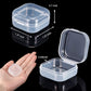 24 Packs Small Clear Plastic Beads Storage Containers Box with Hinged Lid for Storage of Small Items, Crafts, Jewelry, Hardware(1.37 x 1.37 x 0.7 Inches)