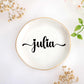 JoycuFF Initial A Ceramic Jewelry Tray, Bridesmaid Bride Gifts, Engagement Birthday Best Friend Mom Grandma Sister Gifts for Women, Trinket Dish for Rings Earrings Necklaces Bracelets Keys