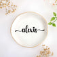JoycuFF Initial A Ceramic Jewelry Tray, Bridesmaid Bride Gifts, Engagement Birthday Best Friend Mom Grandma Sister Gifts for Women, Trinket Dish for Rings Earrings Necklaces Bracelets Keys