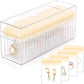 HOMEHIVE Acrylic Jewelry Box Organizer, Clear Jewelry Organizer and Storage with 20 Portable Anti Tarnish Jewelry bags, Travel Jewelry Case for Earrings/Rings/Necklaces Gifts for Women Girls, Clear