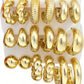 12 Pairs Chunky Gold Hoop Earrings for Women Trendy, Gold Plated Lightweight Hypoallergenic Stack, Thick Open Twisted Huggie Hoops Earring Set