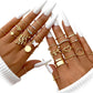 iF YOU 25 Pcs Gold Stackable Ring Set for Women, Chunky Knuckle Finger Midi Rings, Silver Simple Stacking Cute Rings Pack Trendy Stuff Jewelry Gift