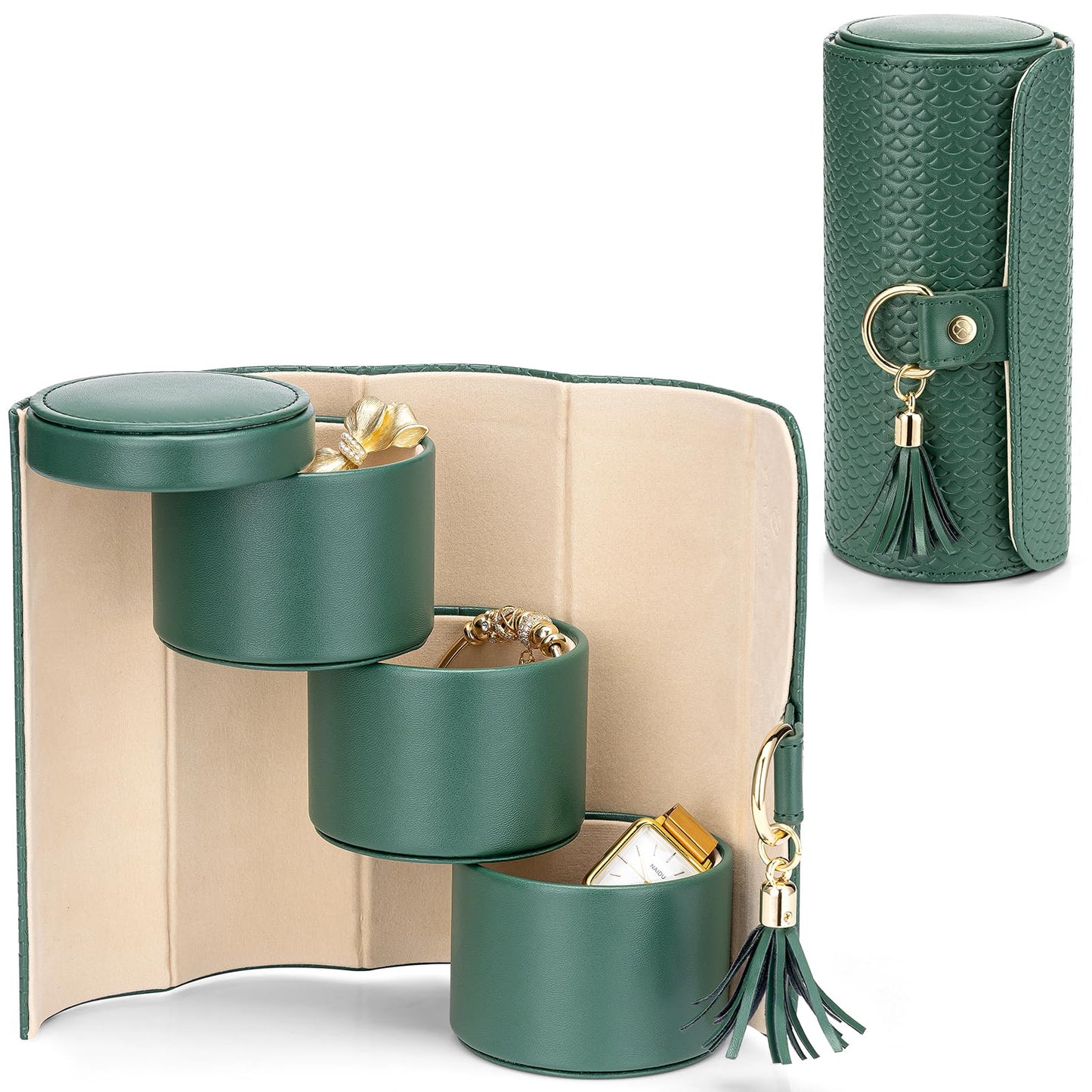VLANDO Viaggio Mothers Day Gifts Her - Small Jewelry Case Box - Travel Essential Accessories for Women, Travelers, Couples, Mom, Friends, Bridesmaid