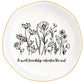 Christian Bible Verse Jewelry Dish Trinket Tray Gifts- Inspirational Ceramic Ring Jewelry Tray Gifts for Women-A Sweet Friendship Refreshes the Soul-Proverbs 27:9 (White)