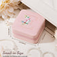 Enthralite Travel Jewelry Box for Girls: Traveling Ring Case Gift for Women - Mini Organizer for Necklaces Earrings White A