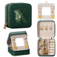 Enthralite Travel Jewelry Box for Girls: Traveling Ring Case Gift for Women - Mini Organizer for Necklaces Earrings White A