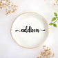 JoycuFF Initial A Ceramic Jewelry Tray, Bridesmaid Bride Gifts, Engagement Birthday Best Friend Mom Grandma Sister Gifts for Women, Trinket Dish for Rings Earrings Necklaces Bracelets Keys