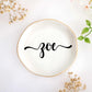 JoycuFF Initial A Ceramic Jewelry Tray, Bridesmaid Bride Gifts, Engagement Birthday Best Friend Mom Grandma Sister Gifts for Women, Trinket Dish for Rings Earrings Necklaces Bracelets Keys