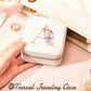 Enthralite Travel Jewelry Box for Girls: Traveling Ring Case Gift for Women - Mini Organizer for Necklaces Earrings White A